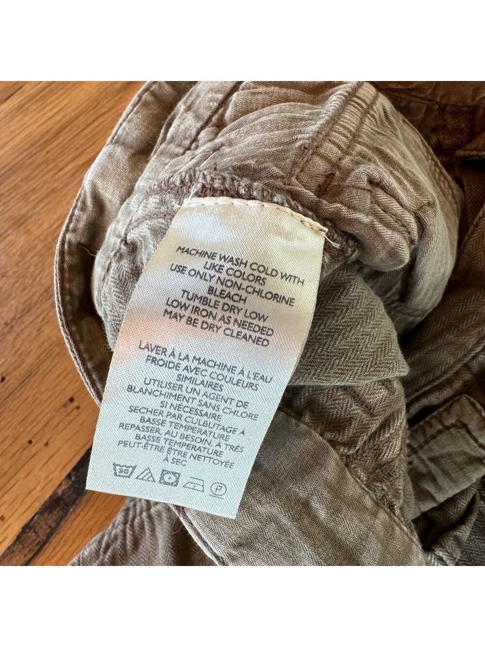 Free People Rule Breaker Slim Pants Size 6 Olive NWOT - Picture 8 of 9